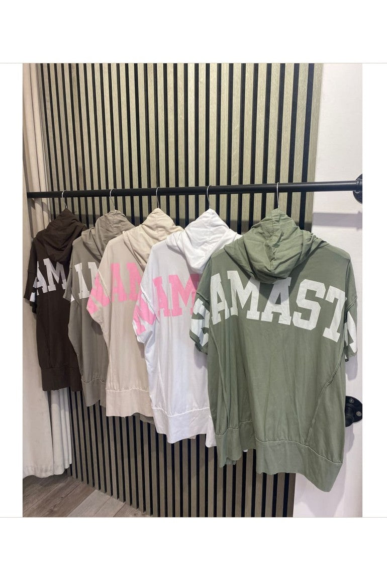 BJ-Namaste Shirt mit Kapuze kurzarm - shirt