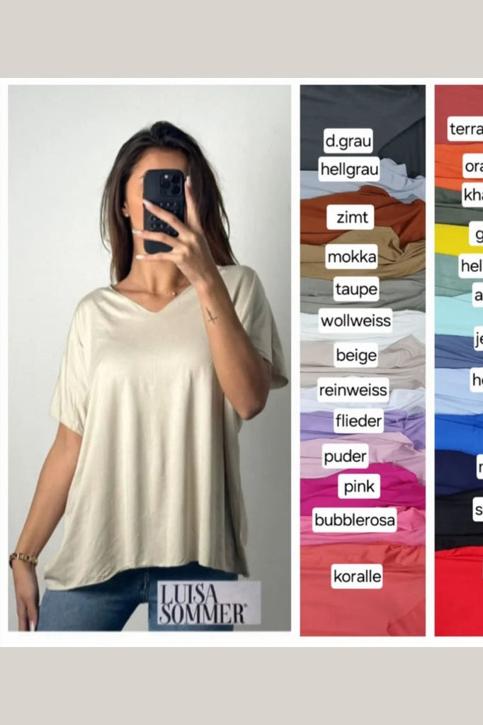 BJ-Vanessa T-Shirt uni in 25 Farben - T-Shirt