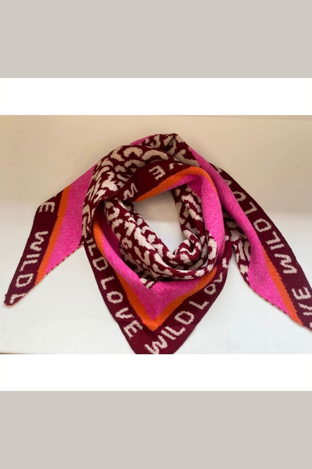 Dreieckstuch BJ WILD Love pink rot Leo - Dreieckstuch