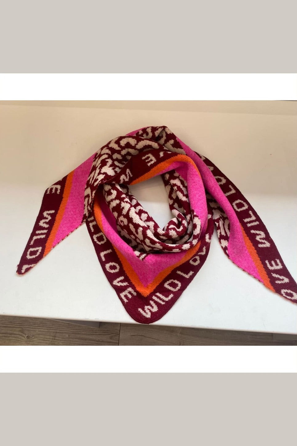 Dreieckstuch BJ WILD Love pink rot Leo - Dreieckstuch