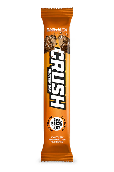 Crush Bar - 64 gr -Hochproteinhaltiger Riegel mit 32 gr. Protein mit knusprigem Schokoladenüberzug - Beutejagd by Ally&Melli