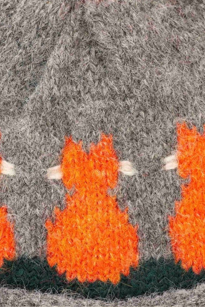 Mütze Zwillingsherz Kätzchen Bommel orange - Mütze