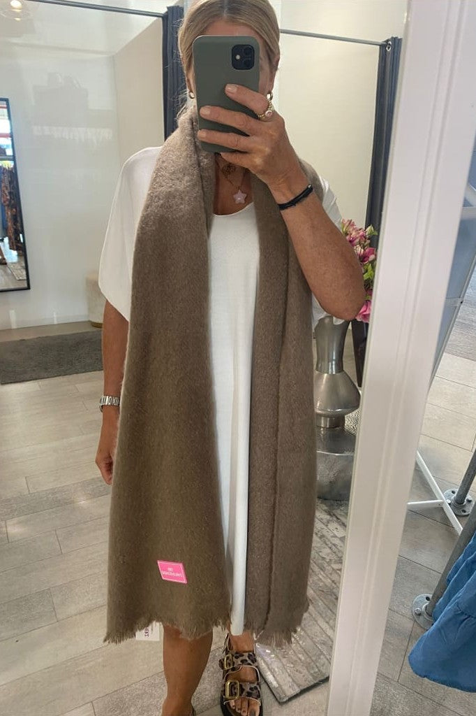 Schal Zwillingsherz ’Flauschig’ braun - Schal