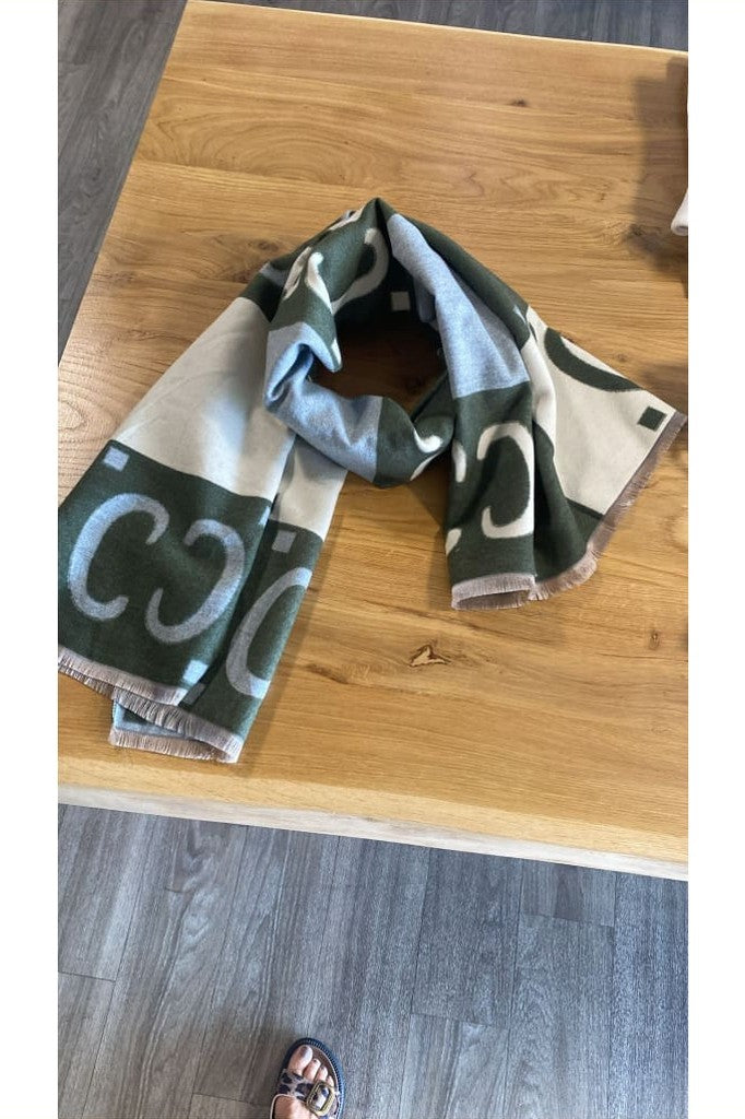 Schal Zwillingsherz ’Winterzeit’ kahki - Schal