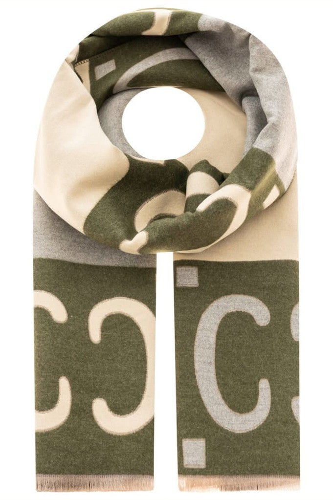 Schal Zwillingsherz ’Winterzeit’ kahki - Schal