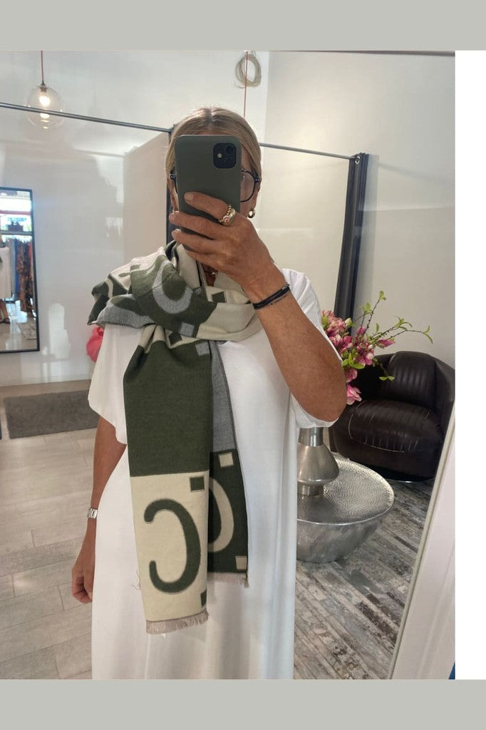 Schal Zwillingsherz ’Winterzeit’ kahki - Schal