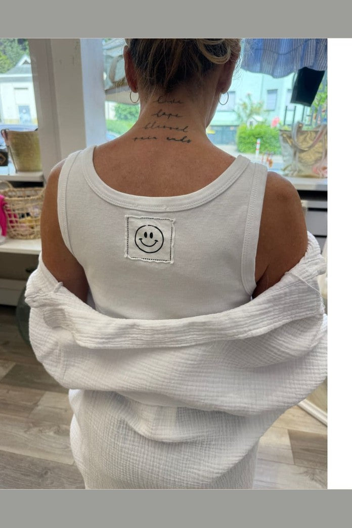 Smiley Top basic mit Knöpfen - Top