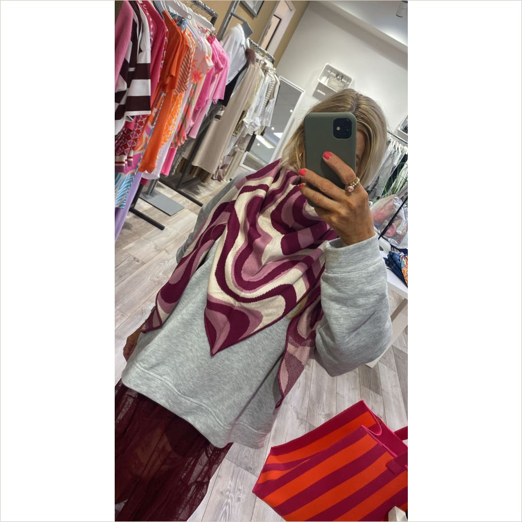 Dreieckstuch Beere Zwillingsherz ’Happy Waves’ - Dreieckstuch