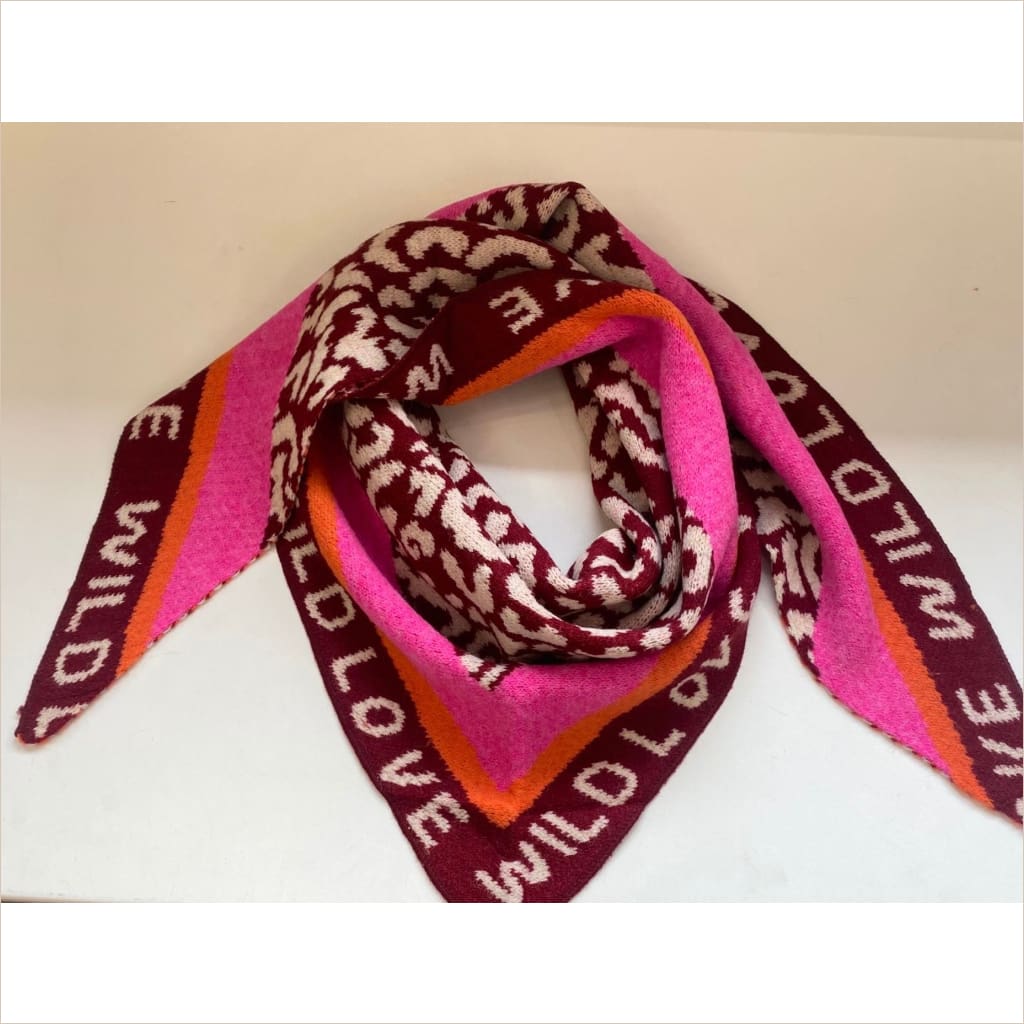 Dreieckstuch BJ WILD Love pink rot Leo - Dreieckstuch