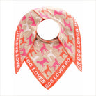 Dreieckstuch Zwillingsherz ’Doglover’ orange - Dreieckstuch