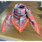 Dreieckstuch Zwillingsherz ’Doglover’ orange - Dreieckstuch