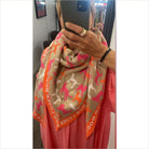 Dreieckstuch Zwillingsherz ’Doglover’ orange - Dreieckstuch