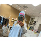 Mütze Zwillingsherz Großstrick ’LOVE’ blau - Mütze