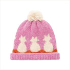 Mütze Zwillingsherz Kätzchen Bommel pink - Mütze