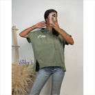 Namaste Shirt mit Kapuze kurzarm - shirt