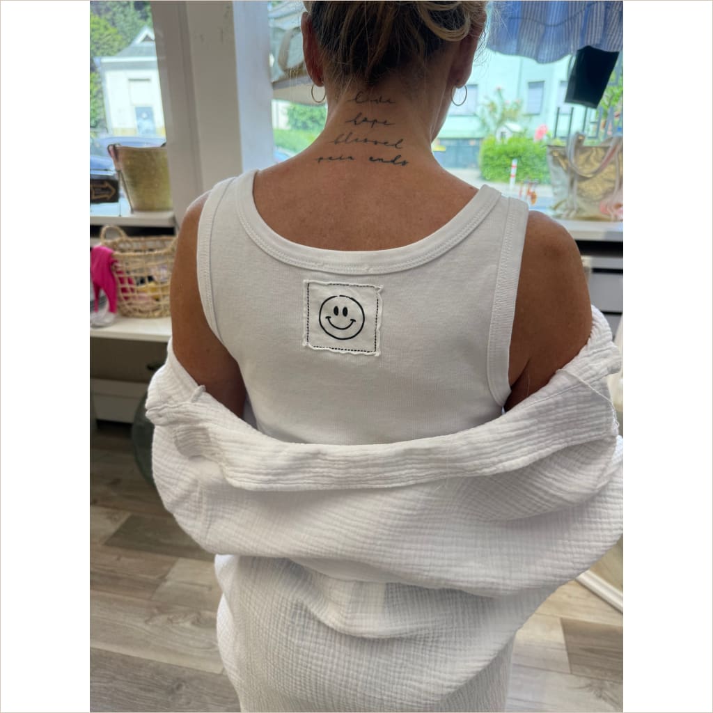 Smiley Top basic mit Knöpfen - Top