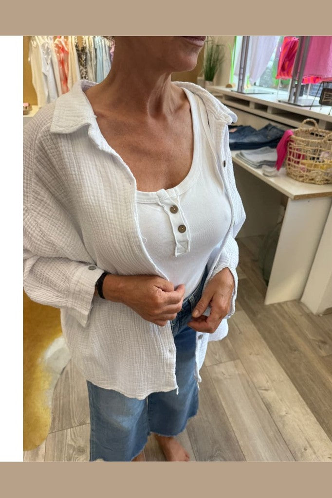 Smiley Top basic mit Knöpfen - Top