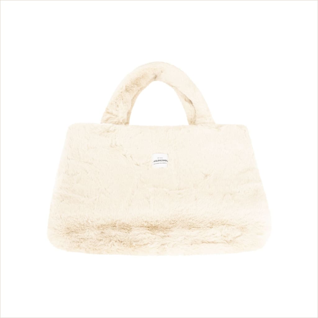 XXL Zwillingsherz Fake Fur Shopper ’ZH’ beige - Tasche