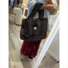 XXL Zwillingsherz Fake Fur Shopper ’ZH’ schwarz - Tasche